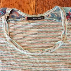 Aldo Martins T shirt with embellished cap sleeves